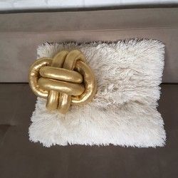 Moderni klupko jastuk od zlatnog lamea